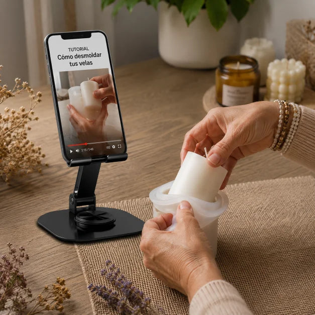 Soporte para celular o tablet para tutoriales